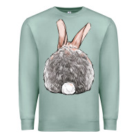 Seafoam Easter bunny back view Premium Sweatshirt - OliviaCreatesArt