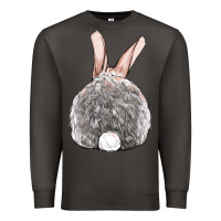 Smoke Easter bunny back view Premium Sweatshirt - OliviaCreatesArt