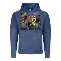 Vintage Denim 2024 happy new year black woman Vintage Hoodie - MaliasSmallBusiness