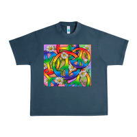 Midnight Navy Pride LGBTQ+ Peace Tumbler Urban Heavy Tee - BundleAndBundleShop
