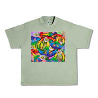 Oil Green Pride LGBTQ+ Peace Tumbler Urban Heavy Tee - BundleAndBundleShop