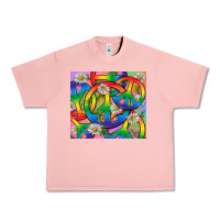 Salmon Pride LGBTQ+ Peace Tumbler Urban Heavy Tee - BundleAndBundleShop