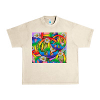 Sandshell Pride LGBTQ+ Peace Tumbler Urban Heavy Tee - BundleAndBundleShop