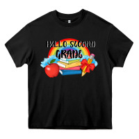 Black back to school hello second grade 3200x2400 Heavy Core Tee - AdoDesignShop