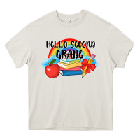 Cream back to school hello second grade 3200x2400 Heavy Core Tee - AdoDesignShop