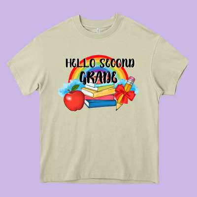 Back To School Hello Second Grade 3200x2400 Heavy Core Tee Designed By Adodesignshop