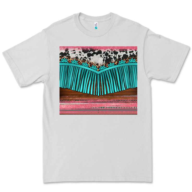 Western Fringe Cowhide Leopard Premium Tee by BarkalooDesign | Teevron