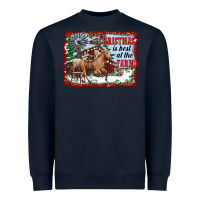 Navy christmas is best at the farm Heavyweight Sweatshirt - RanaPortraitStore