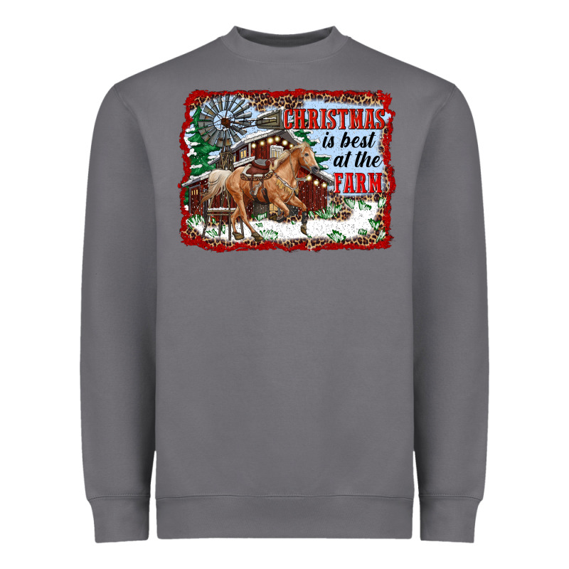 Christmas Is Best At The Farm Heavyweight Sweatshirt by RanaPortraitStore | Teevron