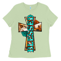 Matcha blessed cross Ladies Tee - BarkalooDesign