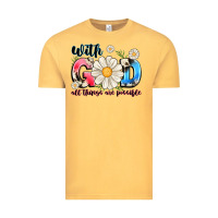 Vintage Mustard With God All Things Are Possible Vintage Tee - MaliasSmallBusiness