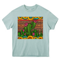 Arona sunflowers turquoise serape cactus tumbler Heavy Core Tee - Artiststas