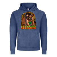 Vintage Denim black couple blessed Vintage Hoodie - NancyCooperArtShop