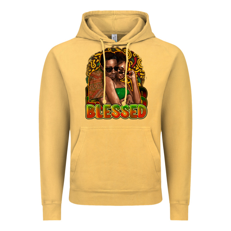 Black Couple Blessed Vintage Hoodie by NancyCooperArtShop | Teevron