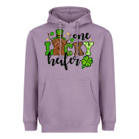 Lavender St. Patrick's Day One lucky Heifer Heavyweight Hoodie - OliviaCreatesArt