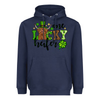 Navy St. Patrick's Day One lucky Heifer Heavyweight Hoodie - OliviaCreatesArt