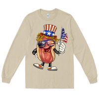 Mushroom 4th of july hot dog Long Sleeve Tee - BarkalooDesign