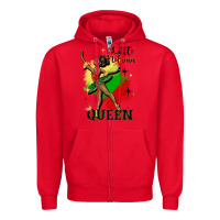 Red little melanin queen Zipper Hoodie - CowGirlArtShop