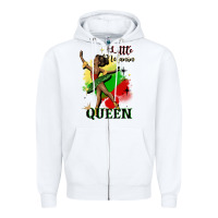 White little melanin queen Zipper Hoodie - CowGirlArtShop