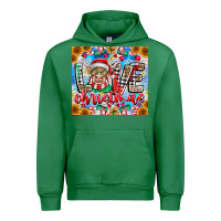Emerald Love Christmas highland cow Urban Hoodie - CowhideDigitalArt
