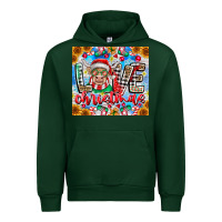 Forest Green Love Christmas highland cow Urban Hoodie - CowhideDigitalArt