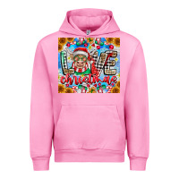 Fuchsia Pink Love Christmas highland cow Urban Hoodie - CowhideDigitalArt