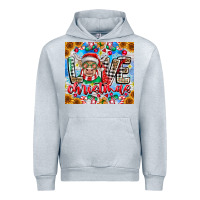 Heather Grey Love Christmas highland cow Urban Hoodie - CowhideDigitalArt