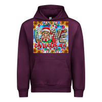 Mauve Wine Love Christmas highland cow Urban Hoodie - CowhideDigitalArt
