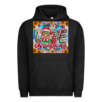 Pigment Black Love Christmas highland cow Urban Hoodie - CowhideDigitalArt