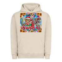 Pigment French Oak Love Christmas highland cow Urban Hoodie - CowhideDigitalArt