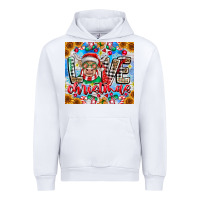 White Love Christmas highland cow Urban Hoodie - CowhideDigitalArt