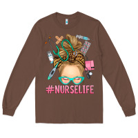 Chestnut blonde messy bun nurse life Long Sleeve Tee - RanaPortraitStore