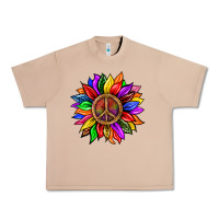 Burro Pride LGBTQ+ Sunflower With Peace Urban Heavy Tee - BundleAndBundleShop