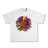 Lunar Rock Pride LGBTQ+ Sunflower With Peace Urban Heavy Tee - BundleAndBundleShop