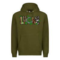Army Green Lucky horseshoe St. Patrick's Day Premium Hoodie - CowGirlArtShop