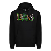 Black Lucky horseshoe St. Patrick's Day Premium Hoodie - CowGirlArtShop