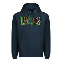 Navy Lucky horseshoe St. Patrick's Day Premium Hoodie - CowGirlArtShop