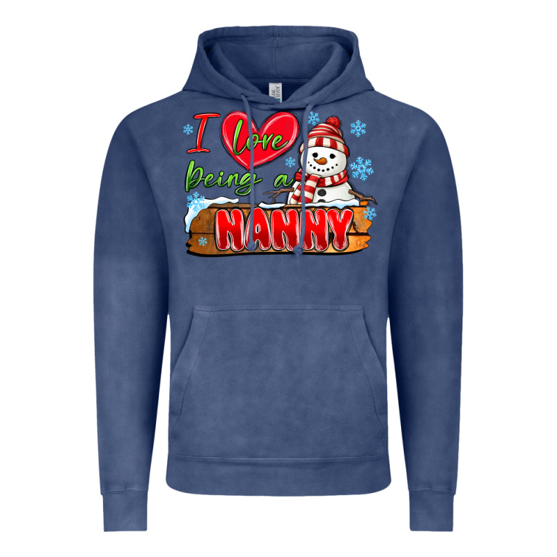 I Love Being A Nanny Vintage Hoodie by MaliasSmallBusiness | Teevron