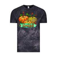 Cloud Black thankful pumpkins with glitter Vintage Tee - MaliasSmallBusiness