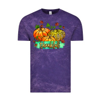 Cloud Purple thankful pumpkins with glitter Vintage Tee - MaliasSmallBusiness