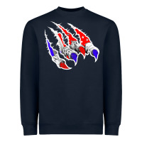 Navy American Flag Claw Heavyweight Sweatshirt - Bettercallsaul