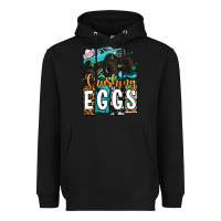 Black Easter Day Monster truck crushing eggs Heavyweight Hoodie - OliviaCreatesArt