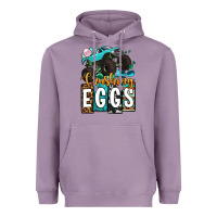 Lavender Easter Day Monster truck crushing eggs Heavyweight Hoodie - OliviaCreatesArt