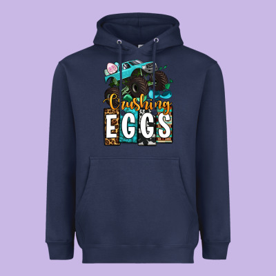 Easter Day Monster Truck Crushing Eggs Heavyweight Hoodie Designed By Oliviacreatesart