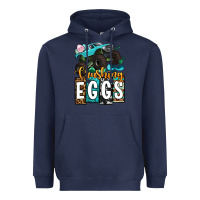 Navy Easter Day Monster truck crushing eggs Heavyweight Hoodie - OliviaCreatesArt