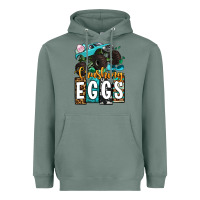 Sage Easter Day Monster truck crushing eggs Heavyweight Hoodie - OliviaCreatesArt