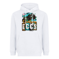 White Easter Day Monster truck crushing eggs Heavyweight Hoodie - OliviaCreatesArt