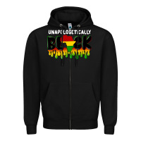 Black unapologetically black Zipper Hoodie - CowGirlArtShop