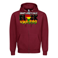Burgundy unapologetically black Zipper Hoodie - CowGirlArtShop