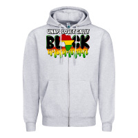 Heather Grey unapologetically black Zipper Hoodie - CowGirlArtShop